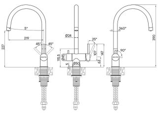 Смеситель для кухни Paulmark Heller He213218-BG брашированное золото
